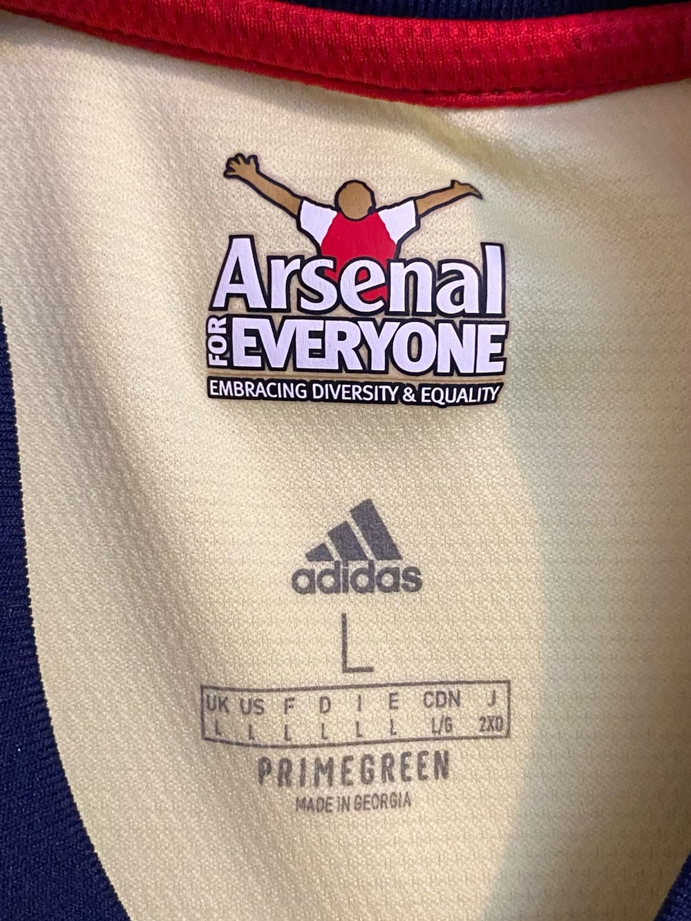 Arsenal London Adidas 2021/22 Away Football Soccer Jersey Men’s Large - Picture 3 of 7